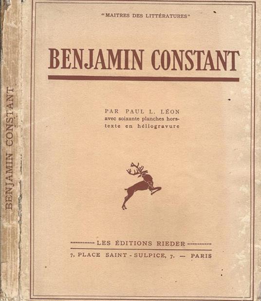 Benjamin Constant - copertina