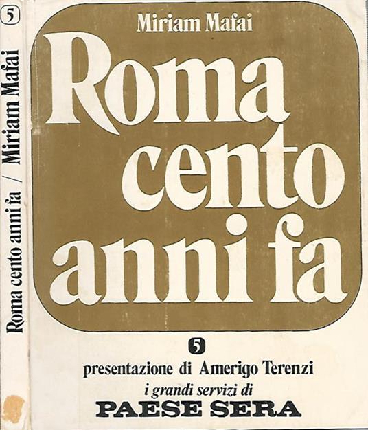 Roma cento anni fa - Miriam Mafai - copertina