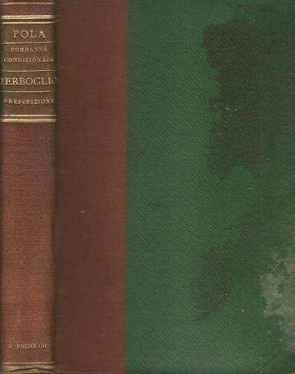 Commento alla Legge sulla Condanna Condizionale - copertina