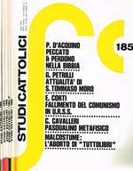 Studi cattolici. Mensile di studi e di attualità anno XX n.185, 186-7, 188, 189, 190