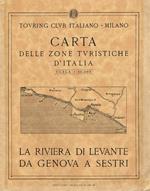 Carta delle zone turistiche d'Italia scala 1:50.000. La Riviera di Levante da Genova a Sestri