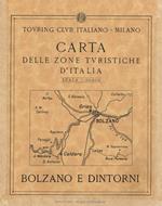 Carta delle zone turistiche d'Italia scala 1:50.000. Bolzano e dintorni