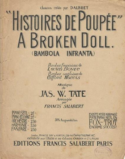 histoires de poupee -a broken doll- bambola infranta - copertina