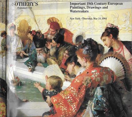 Important 19th century european paintings, drawings and watercolors. New York – Thursday, May 24, 1984 - copertina