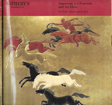 Important Art Nouveau and Art Deco. New York – May 11 and 12, 1984 - copertina