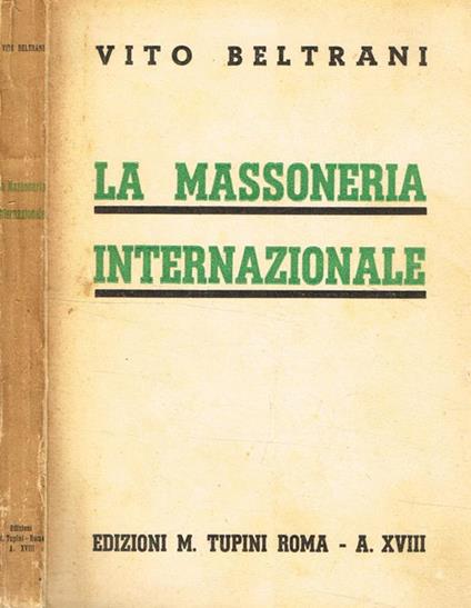 La massoneria internazionale - Vito Beltrani - copertina
