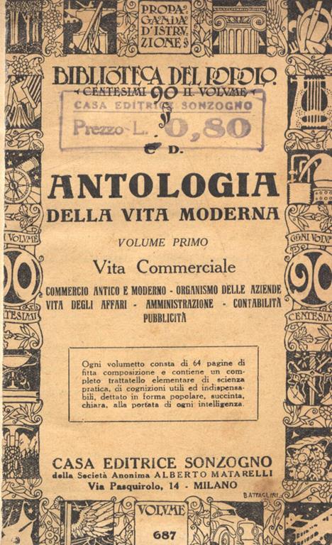 Antologia della vita moderna Anno 1927 - 1928 - copertina