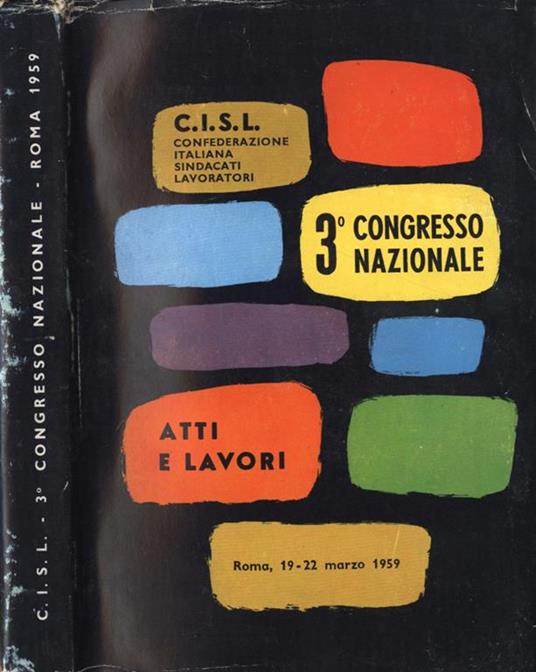 3 Congresso Nazionale. Atti e lavori - copertina