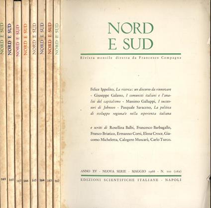 Nord e Sud Anno XV n. 101 - 102 - 103 - 104 - 105 - 106 - 107 - 108 - copertina