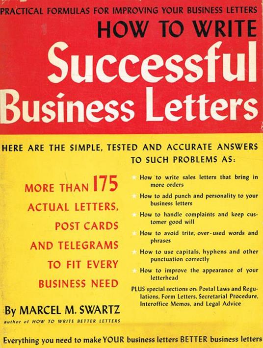 How to write successful business letters - Marcel M. Swartz - copertina