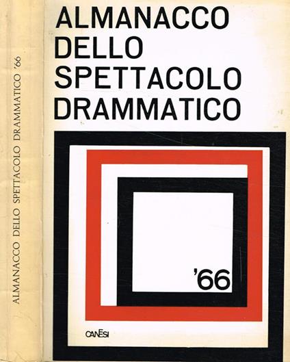 Almanacco dello spettacolo drammatico '66 - copertina