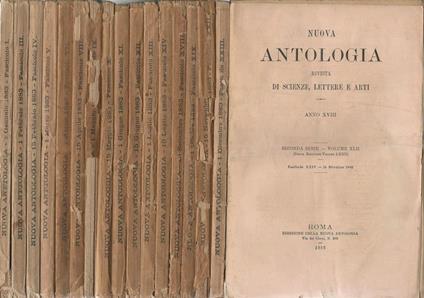 Nuova antologia 1883. Rivista di lettere scienze ed arti - copertina