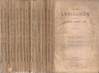 Nuova antologia 1884. Rivista di lettere scienze ed arti - copertina