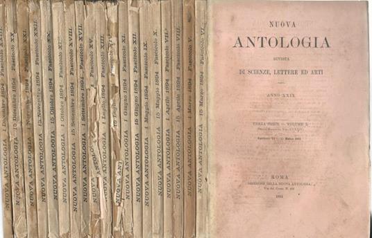 Nuova antologia 1894. Rivista di lettere scienze ed arti - copertina