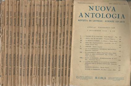 Nuova antologia 1930. Rivista di lettere scienze ed arti - copertina