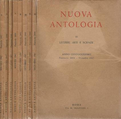 Nuova antologia 1967. Lettere arti e scienze - copertina