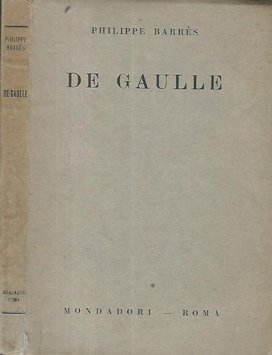 De Gaulle - Philippe Barrès - copertina