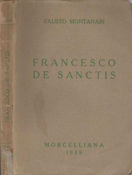 Francesco De Sanctis - Fausto Montanari - copertina