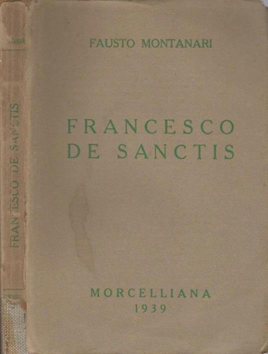 Francesco De Sanctis - Fausto Montanari - copertina