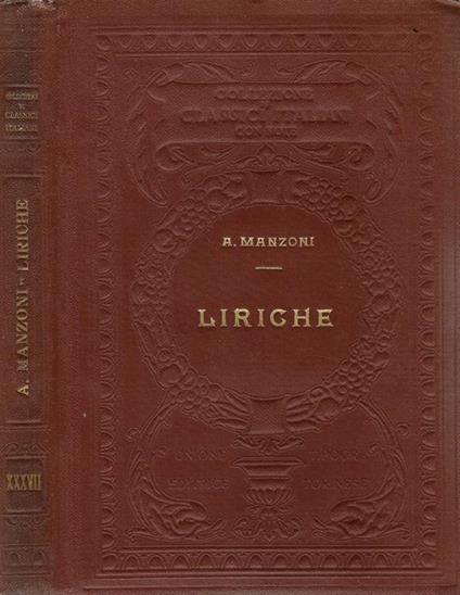 Liriche - Alessandro Manzoni - copertina