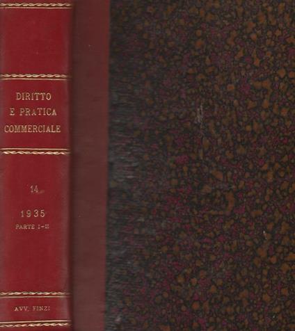 Diritto e Pratica Commerciale Anno 1935 - copertina