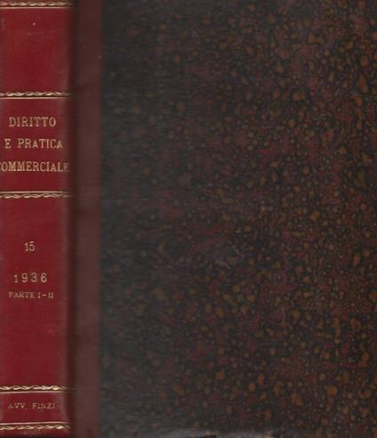 Diritto e Pratica Commerciale Anno 1936 - copertina