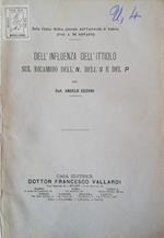 Dell'influenza dell'ittiolo sul ricambio dell'N, dell'S e del P