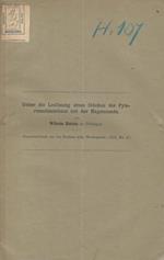 Ueber die Loslosung eines Stuckes der Pylorusschleimhaut mit der Magensonde