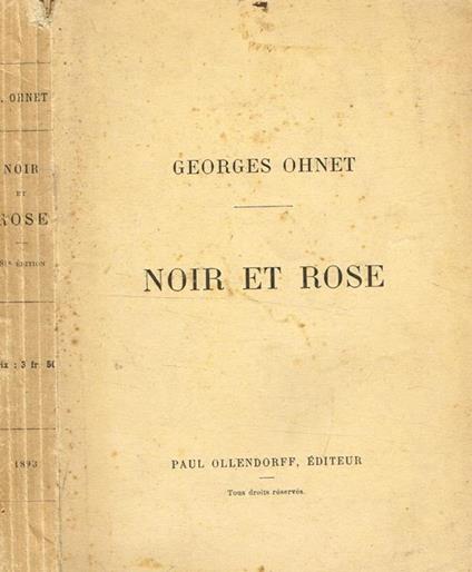 Noir et rose - Georges Ohnet - copertina
