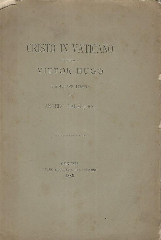 Cristo in Vaticano - Victor Hugo - copertina