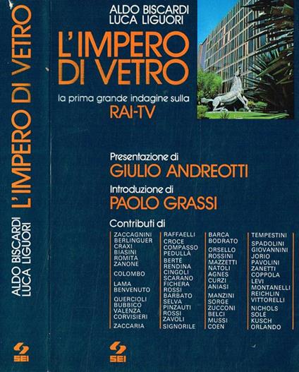 L' impero di vetro. La prima grande indagine sulla Rai-Tv - Aldo Biscardi - copertina