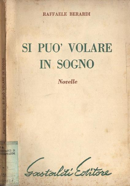 Si può volare in sogno. Novelle - Raffaele Berardi - copertina