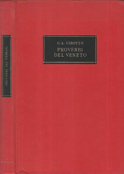 Proverbi del Veneto - G. A. Cibotto - copertina