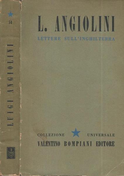 Lettere sull'Inghilterra - L. Angiolini - copertina