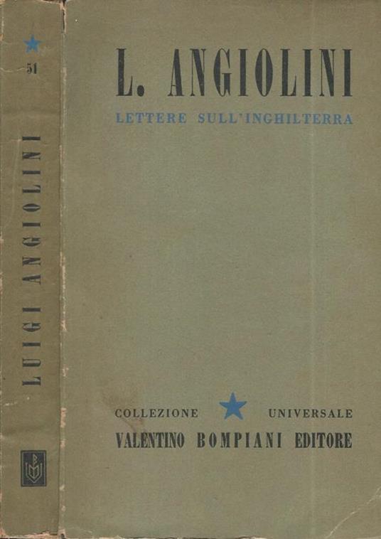 Lettere sull'Inghilterra - L. Angiolini - copertina