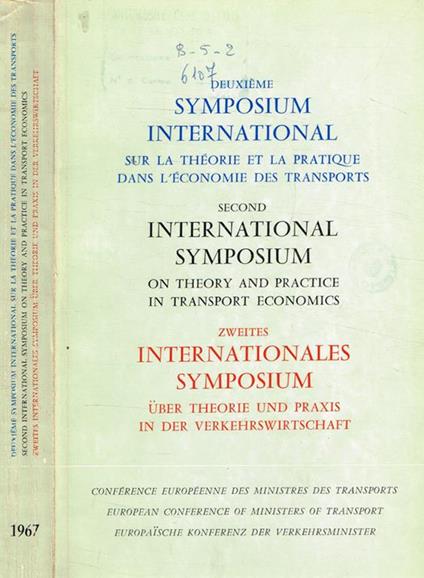Deuxieme symposium international sur la theorie et la pratique dans l'economie des transports - copertina