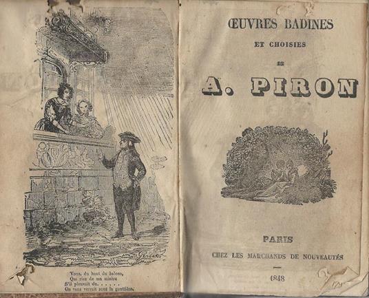 Oeuvres Badines - A. Piron - copertina