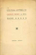 L' ultima lettera di Giosuè Borsi a sua madre.