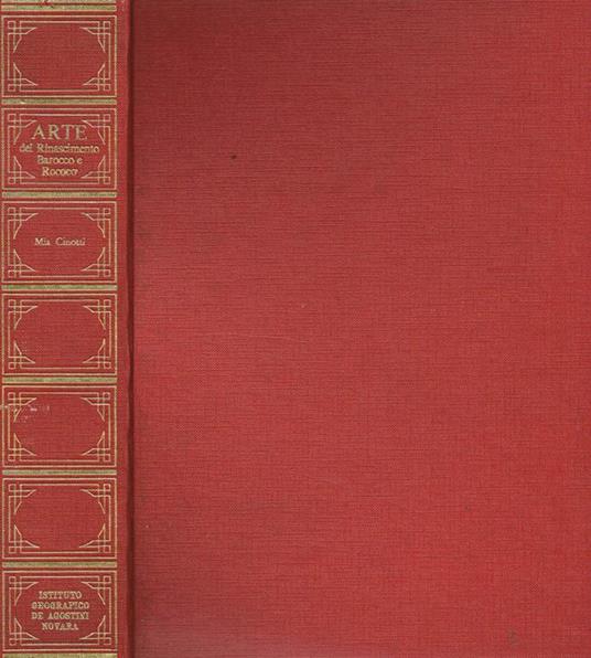 Arte del Rinascimento Barocco e Rococò - Mia Cinotti - copertina