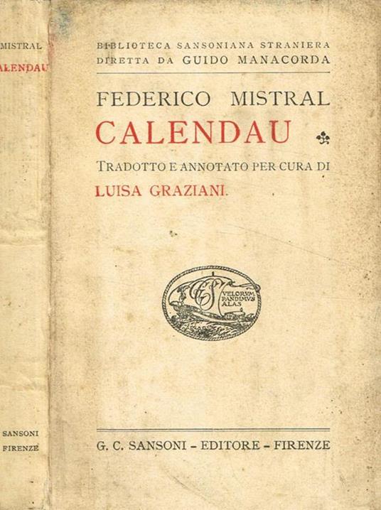 Calendau - Frédéric Mistral - copertina