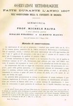 Osservazioni meteorologiche fatte durante l'anno 1907 nell'osservatorio della R.Università di Bologna. Estratto