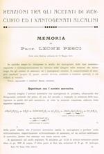 Reazioni tra gli acetati di mercurio ed i Xantogenati alcalini. Sulla costituzione della mercuriofenilamina. Estratto da Memorie della R.Accademia delle scienze dell'Istituto di Bologna anno 1911 serie VI tomo VIII fascicoli 1 e 2