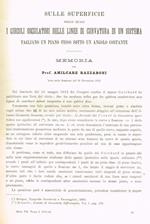 Sulle superficie nelle quali i circoli osculatori delle linee di curvatura di un sistema tagliano un piano fisso sotto un angolo costante. Estratto da Memorie della R.Accademia delle scienze dell'Istituto di Bologna anno 1913-1914 serie VII tomo I