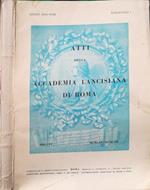 Atti della Accademia Lancisiana di Roma. Anno 1961-1962