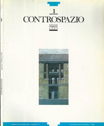 Controspazio num. 1 anno 1989 - copertina