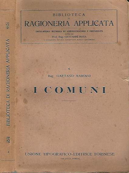 I comuni - Gaetano Mariani - copertina
