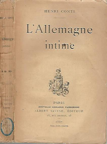 L' Allemagne intime. - Henri Conti - copertina