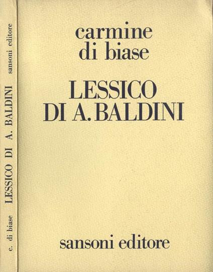 Lessico di A. Baldini - Carmine Di Biase - copertina