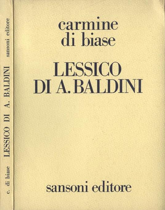 Lessico di A. Baldini - Carmine Di Biase - copertina