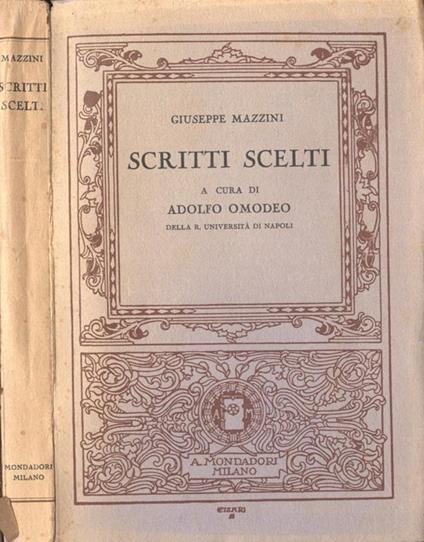 Scritti scelti - Giuseppe Mazzini - copertina